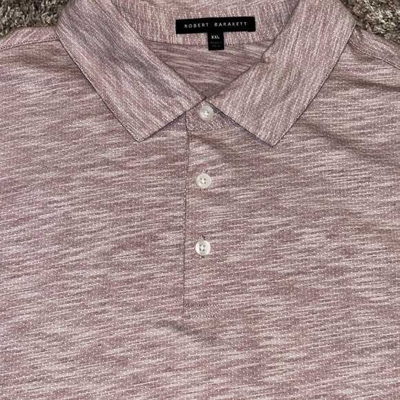 Robert Barakett Designer Casual Knit 1/4 Button Cotton Shirt - Picture 2 of 3